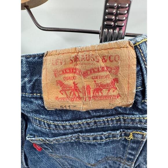 NWT Levi's 511 Skinny Blue Denim 5-Pocket Button Fly Childrens‎ Jeans Size 7 - Picture 4 of 8
